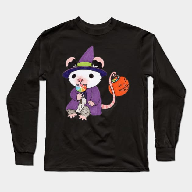 Witch Possum Long Sleeve T-Shirt by Possum Mood